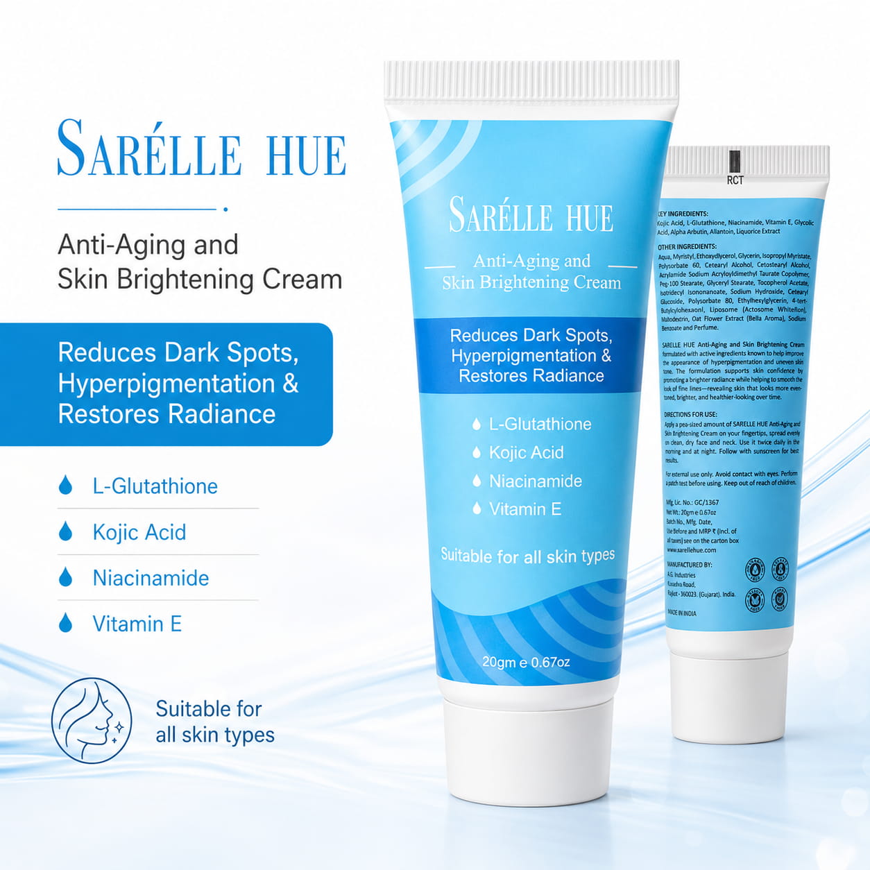 Sarelle Hue Brightening Cream ingredients