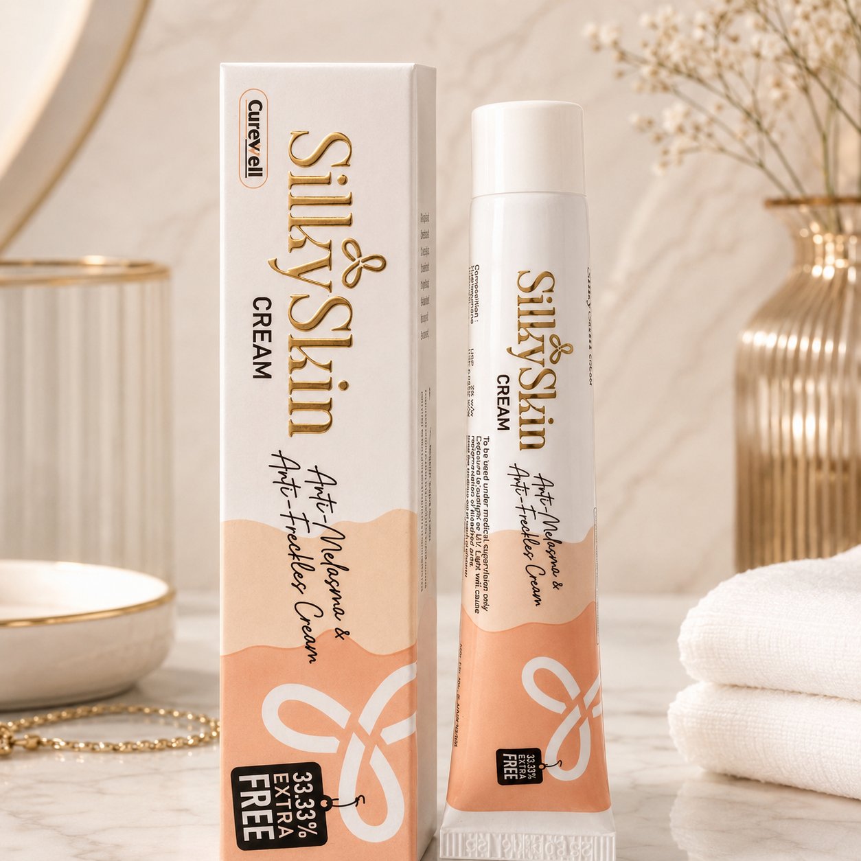 CureWell SilkySkin Anti-Melasma and Anti-Freckles Cream